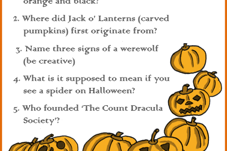 halloween trivia sheet